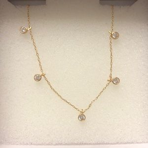 Dainty gold CZ necklace
